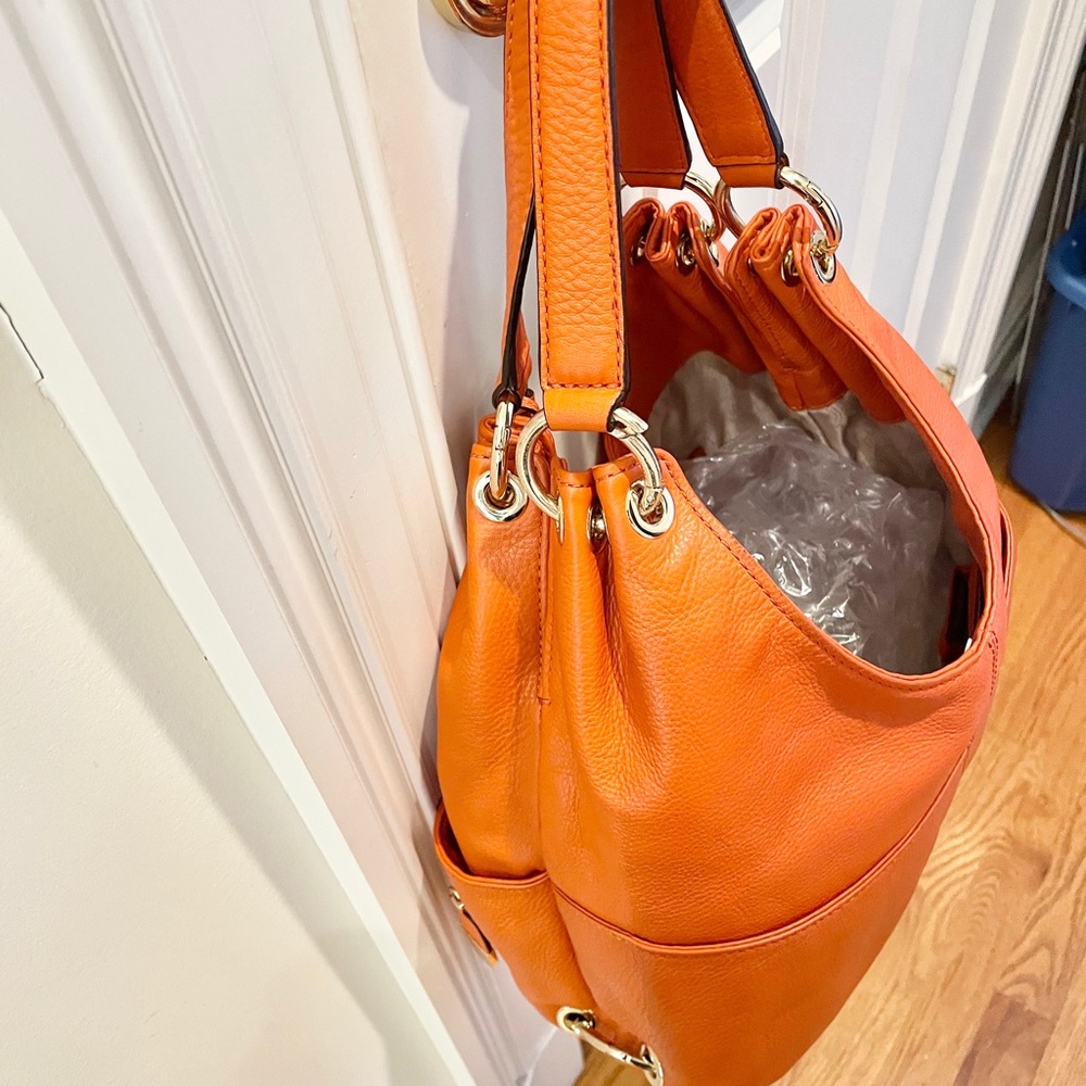 Micheal Kors orange leather layton hobo. - Picture 7 of 10